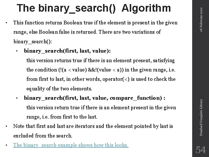  • This function returns Boolean true if the element is present in the