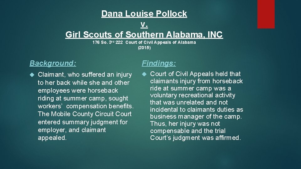 Dana Louise Pollock v. Girl Scouts of Southern Alabama, INC 176 So. 3 rd