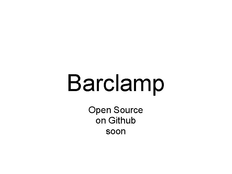 Barclamp Open Source on Github soon 