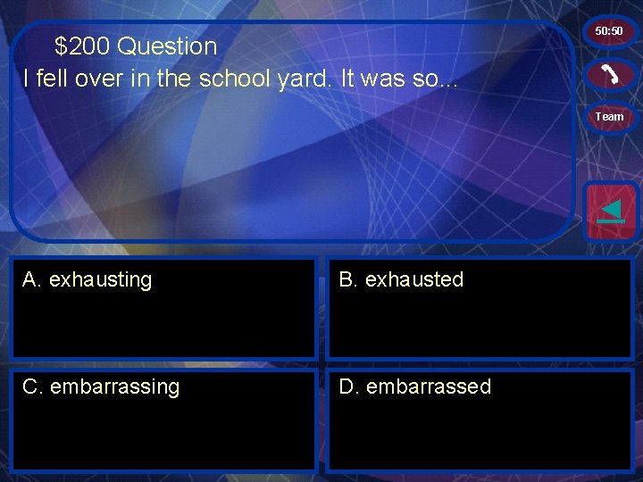 $200 Question I fell over in the school yard. It was so. . .