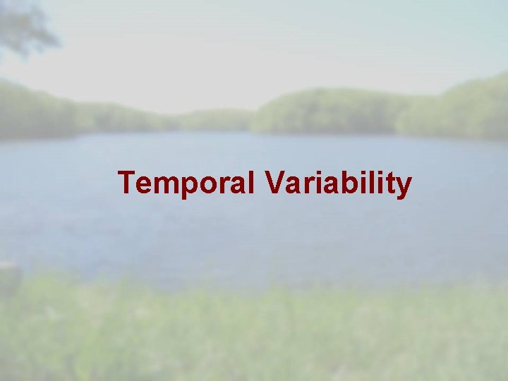 Temporal Variability 