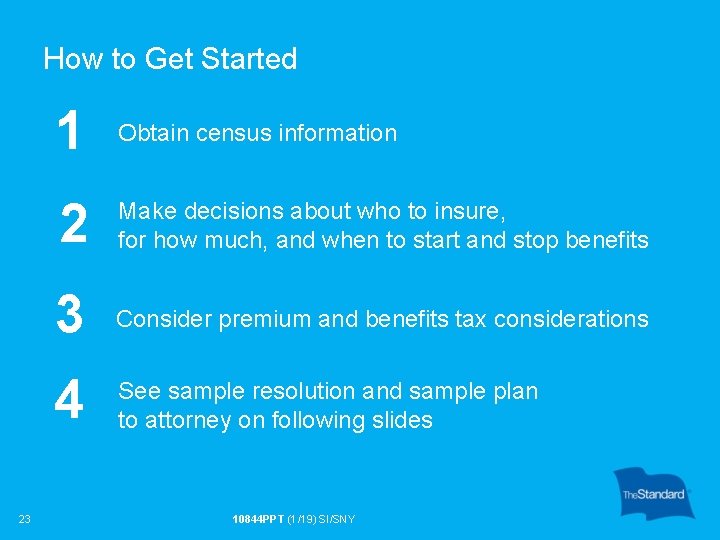 How to Get Started 23 1 Obtain census information 2 Make decisions about who