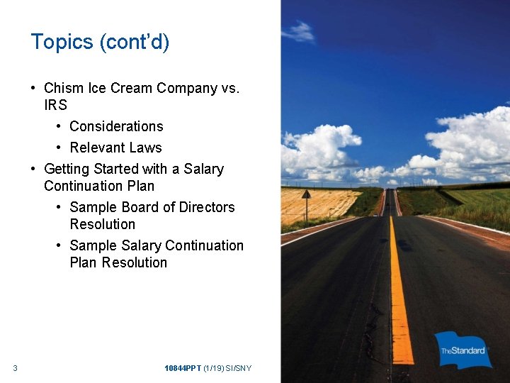 Topics (cont’d) • Chism Ice Cream Company vs. IRS • Considerations • Relevant Laws
