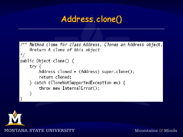 Address. clone() 