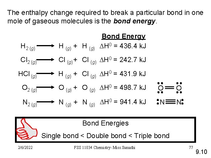 The enthalpy change required to break a particular bond in one mole of gaseous