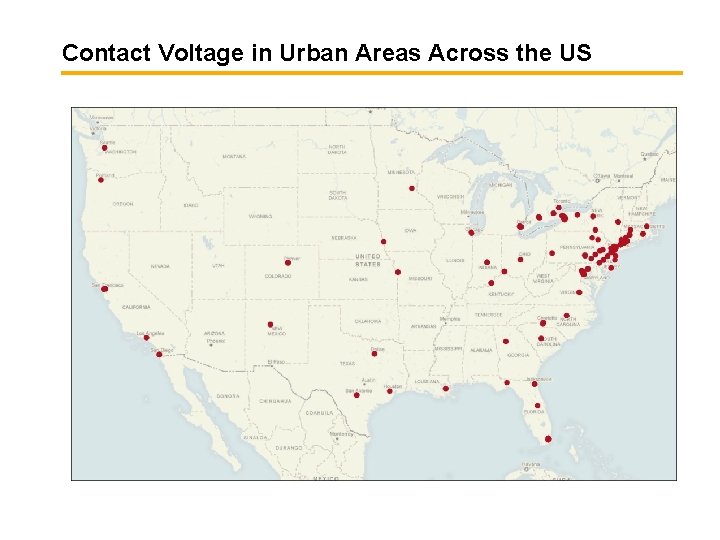 Contact Voltage in Urban Areas Across the US 