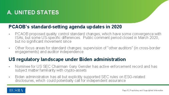 A. UNITED STATES PCAOB’s standard-setting agenda updates in 2020 • PCAOB proposed quality control