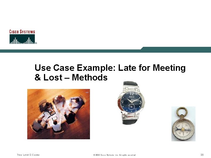 Use Case Example: Late for Meeting & Lost – Methods Treo Level 2 Couse