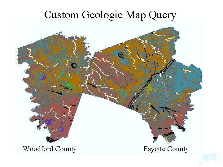 Custom Geologic Map Query Woodford County Fayette County 