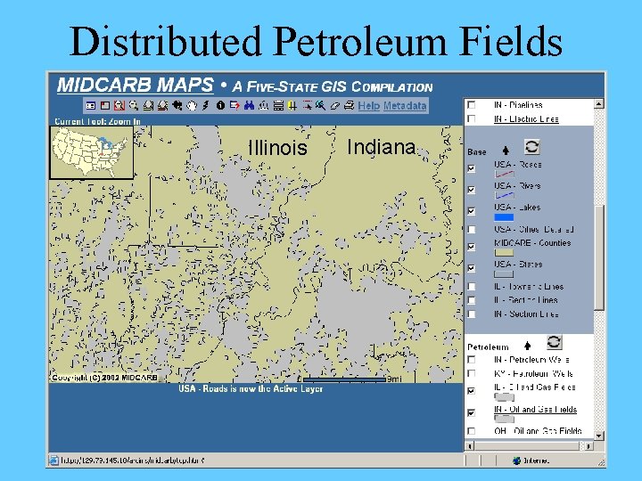 Distributed Petroleum Fields Illinois Indiana 
