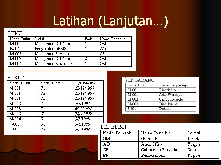 Latihan (Lanjutan…) 