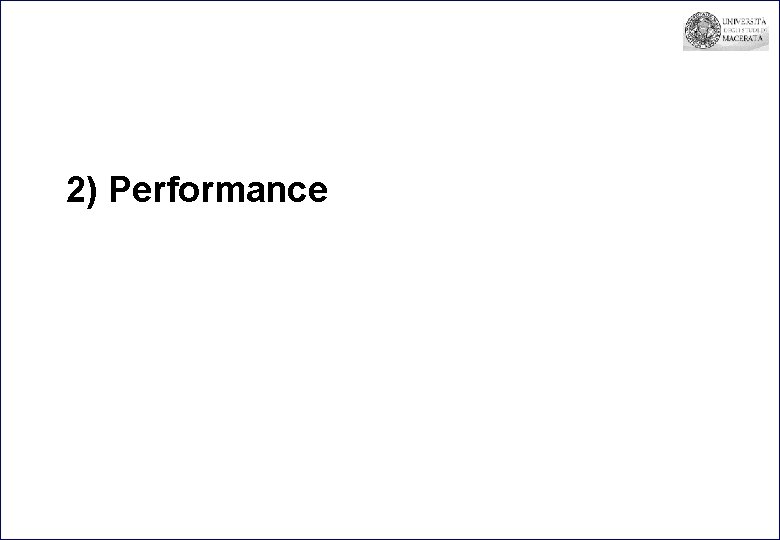 2) Performance 