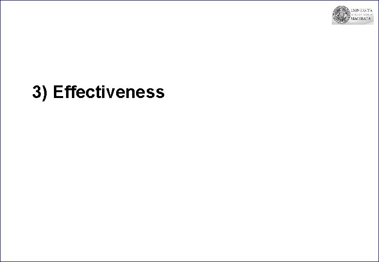 3) Effectiveness 