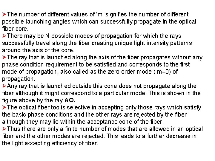 ØThe number of different values of ‘m’ signifies the number of different possible launching