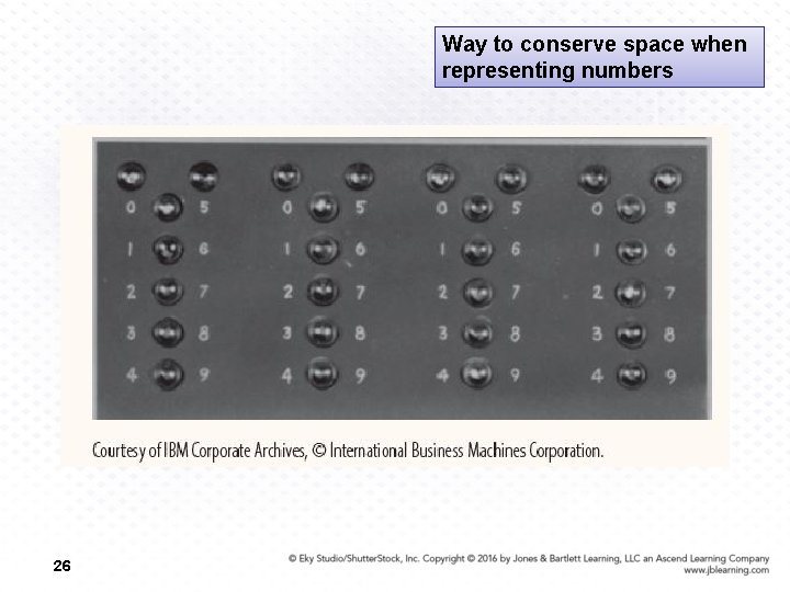 Way to conserve space when representing numbers 26 