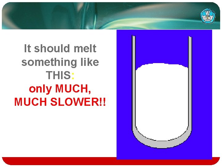 It should melt something like THIS: only MUCH, MUCH SLOWER!! 