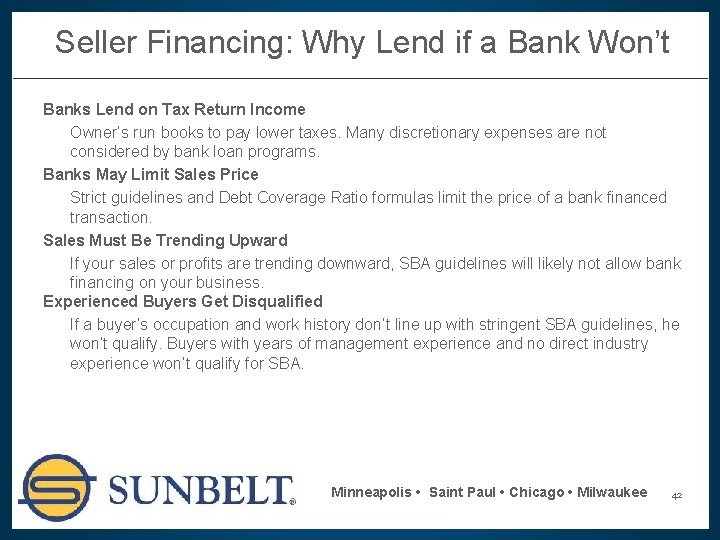 Seller Financing: Why Lend if a Bank Won’t Banks Lend on Tax Return Income