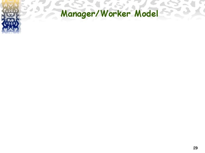 Manager/Worker Model 29 