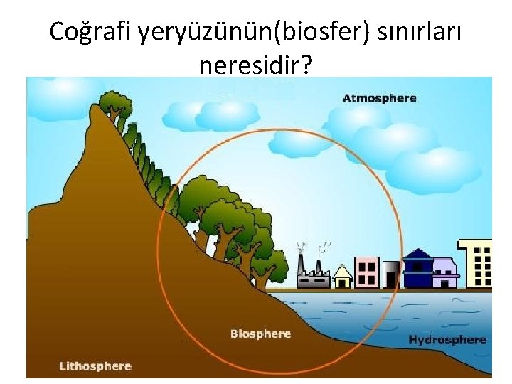 Coğrafi yeryüzünün(biosfer) sınırları neresidir? 