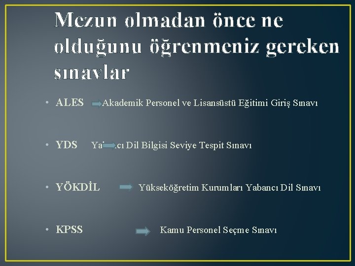 Mezun olmadan önce ne olduğunu öğrenmeniz gereken sınavlar • ALES • YDS Akademik Personel