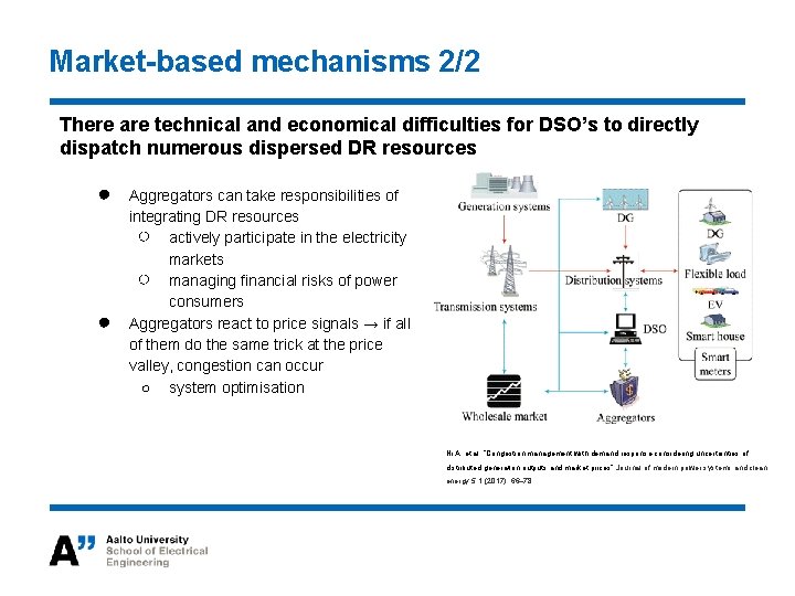 Market-based mechanisms 2/2 There are technical and economical difficulties for DSO’s to directly dispatch