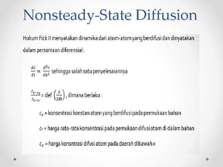 Nonsteady-State Diffusion 