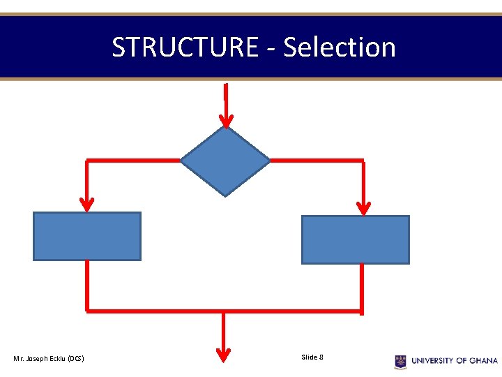 STRUCTURE - Selection Mr. Joseph Ecklu (DCS) Slide 8 STRUCTURE - Selection Mr. Joseph Ecklu (DCS) Slide 8