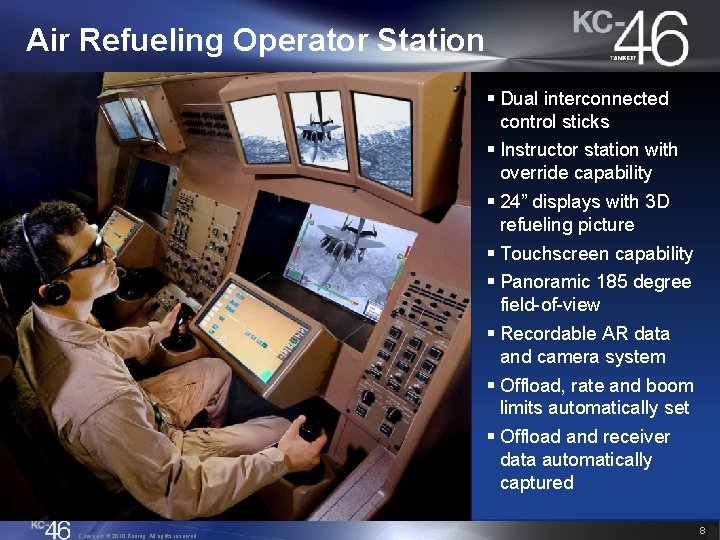 Air Refueling Operator Station § Dual interconnected control sticks § Instructor station with override