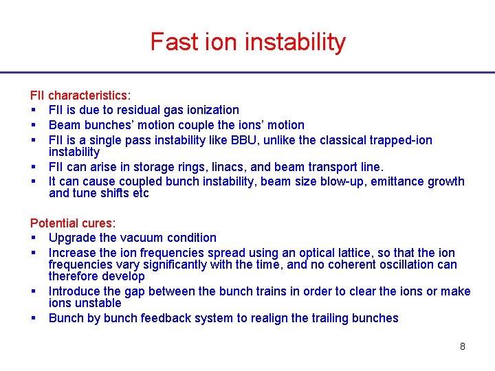 Fast Ion Instability Study at DESY Guoxing Xia