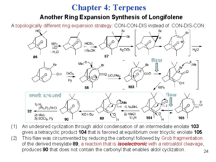 Chapter 4: Terpenes Another Ring Expansion Synthesis of Longifolene A topologically different ring expansion