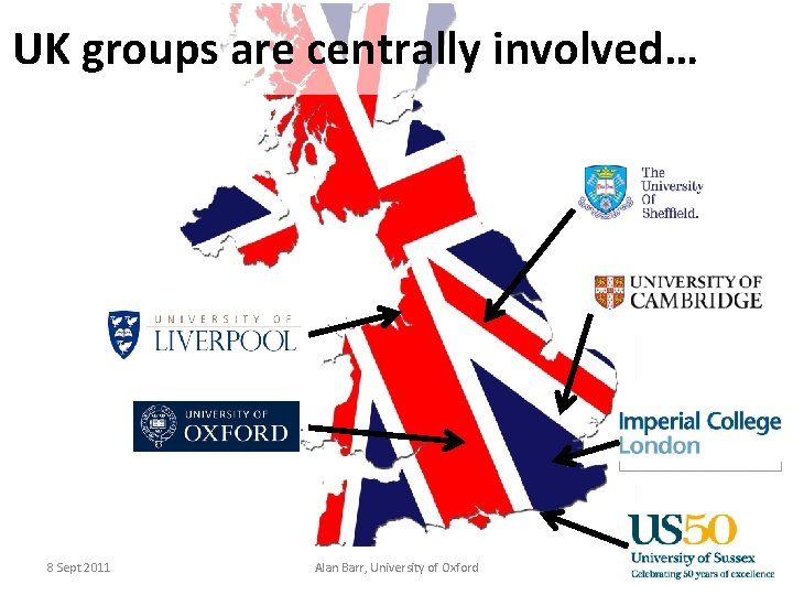 UK groups are centrally involved… 8 Sept 2011 Alan Barr, University of Oxford 32