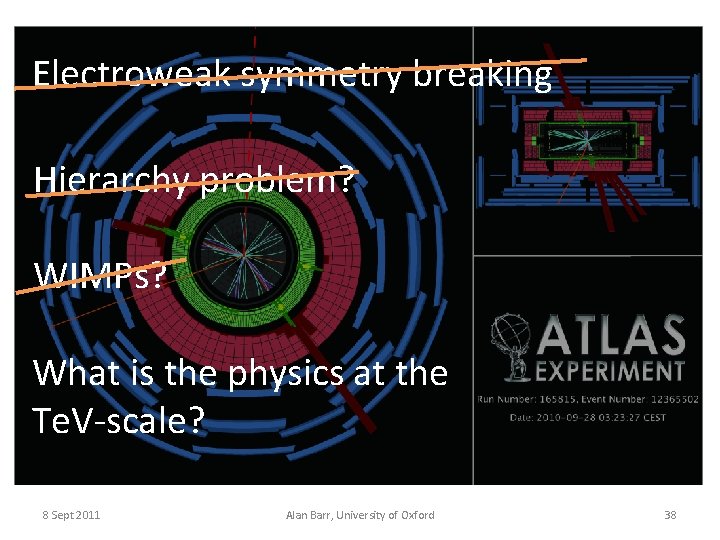 Electroweak symmetry breaking Hierarchy problem? WIMPs? What is the physics at the Te. V-scale?