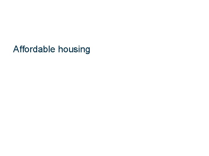 Affordable housing 