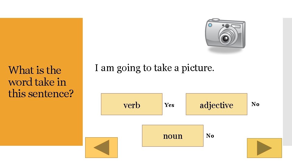 What is the word take in this sentence? I am going to take a