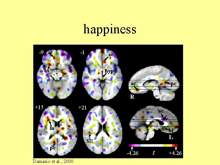 happiness -9 ac -1 ac in hyp ac pc R +15 +21 ac in