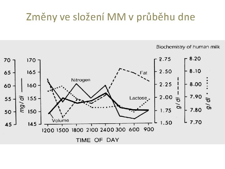 Změny ve složení MM v průběhu dne 