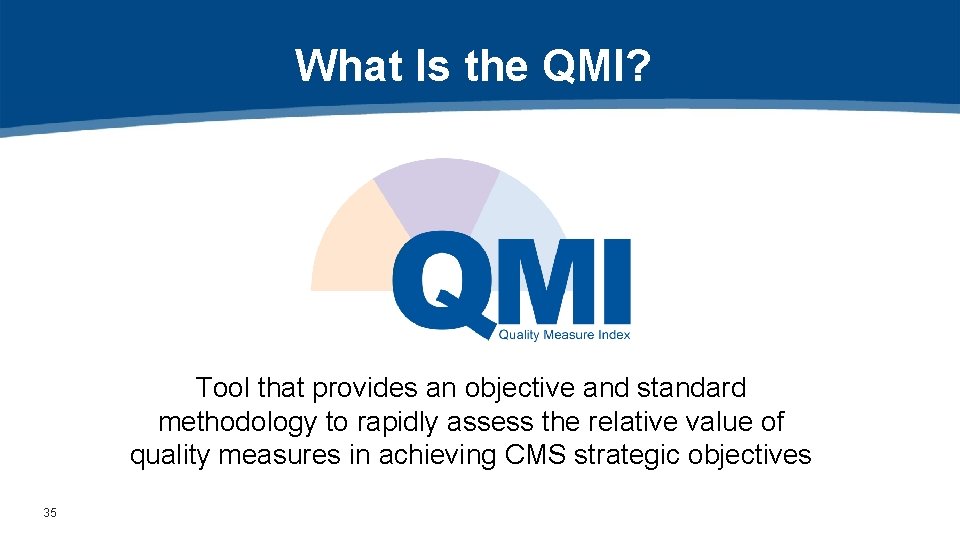 What Is the QMI? Tool that provides an objective and standard methodology to rapidly