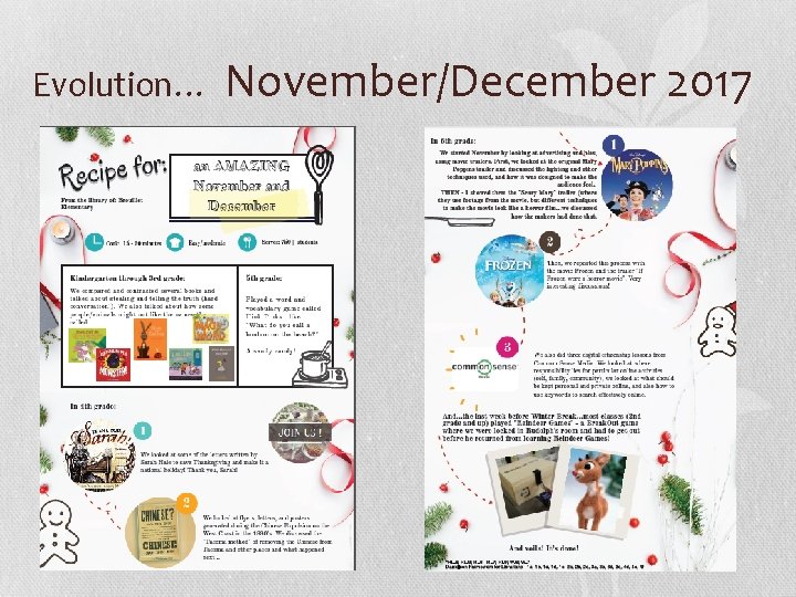 Evolution… November/December 2017 