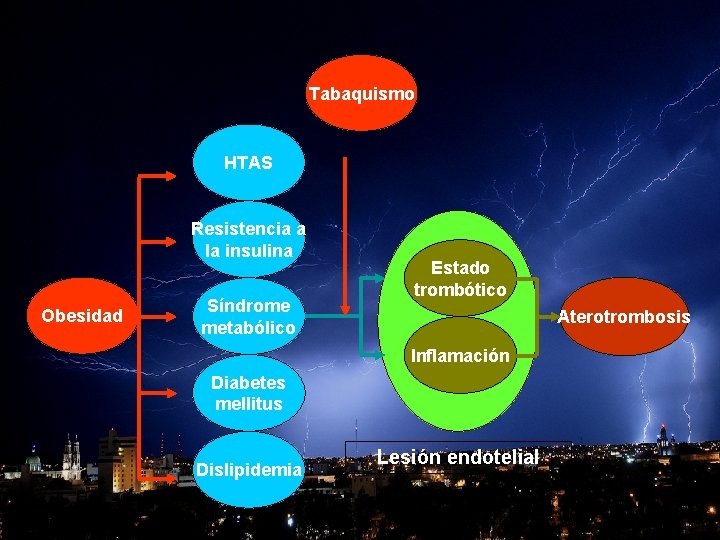 OBESIDAD Y CORAZON Tabaquismo HTAS Resistencia a la insulina Obesidad Síndrome metabólico Estado trombótico