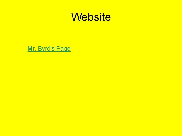 Website Mr. Byrd's Page 
