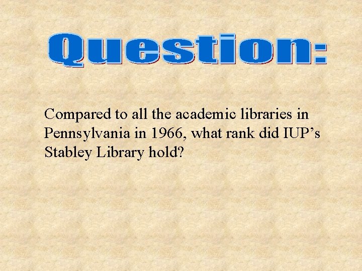Compared to all the academic libraries in Pennsylvania in 1966, what rank did IUP’s