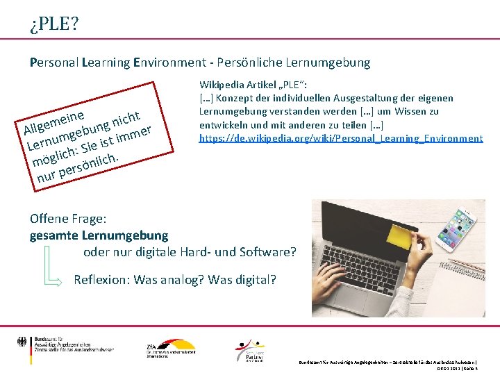 ¿PLE? Personal Learning Environment - Persönliche Lernumgebung ine g nicht e m e un