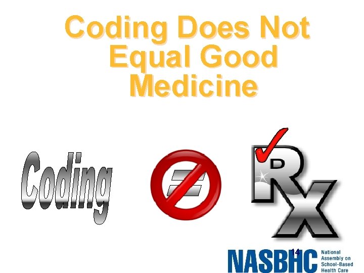 Coding Does Not Equal Good Medicine 14 