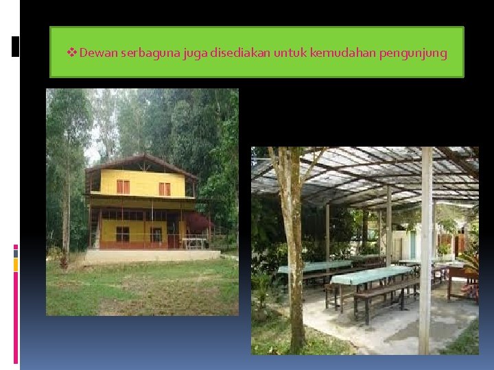 v. Dewan serbaguna juga disediakan untuk kemudahan pengunjung 