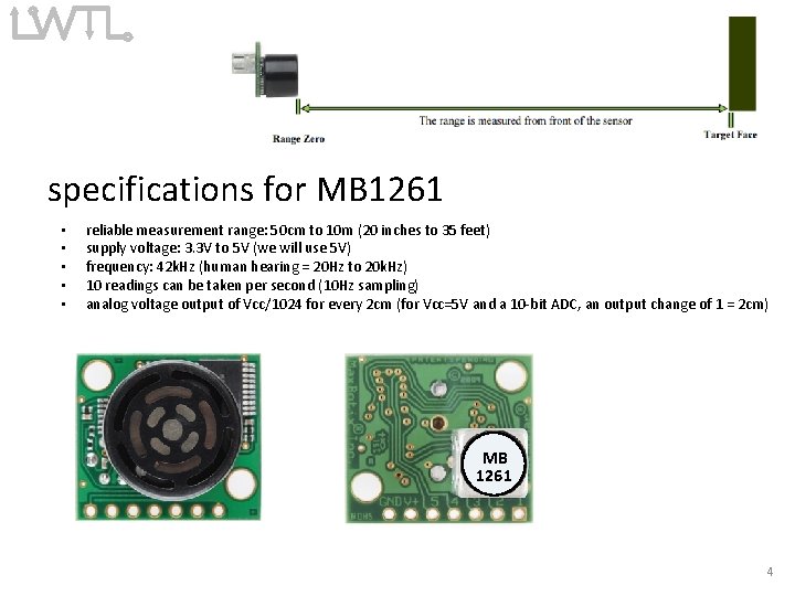 specifications for MB 1261 • • • reliable measurement range: 50 cm to 10 specifications for MB 1261 • • • reliable measurement range: 50 cm to 10