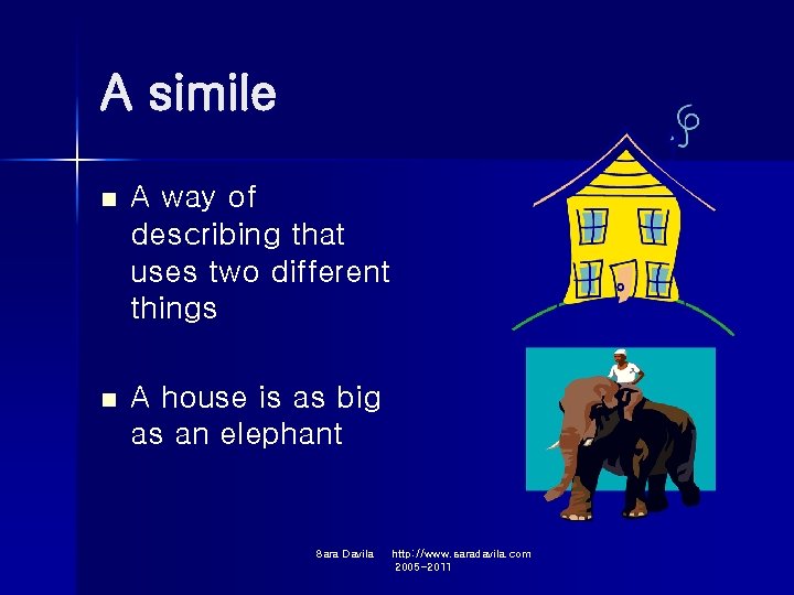 A simile n A way of describing that uses two different things n A