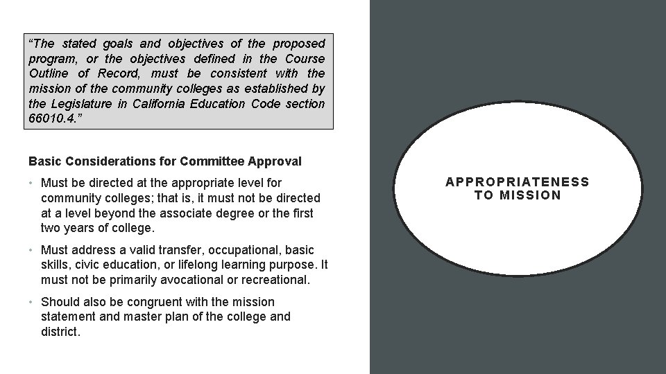 “The stated goals and objectives of the proposed program, or the objectives defined in