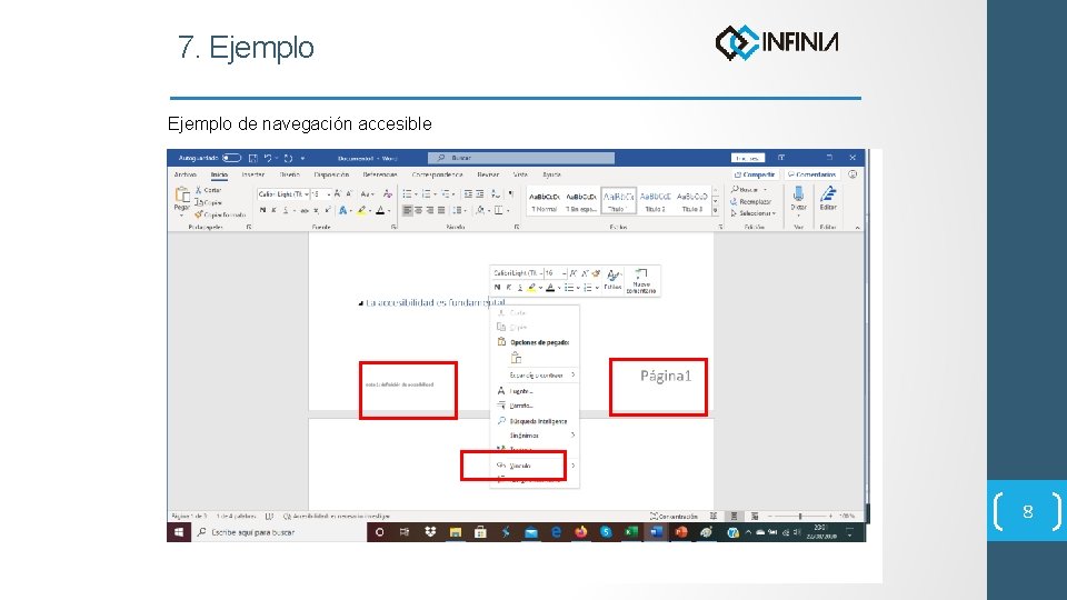 7. Ejemplo de navegación accesible 8 