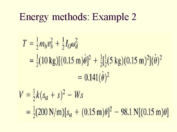 Energy methods: Example 2 