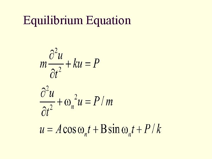Equilibrium Equation 